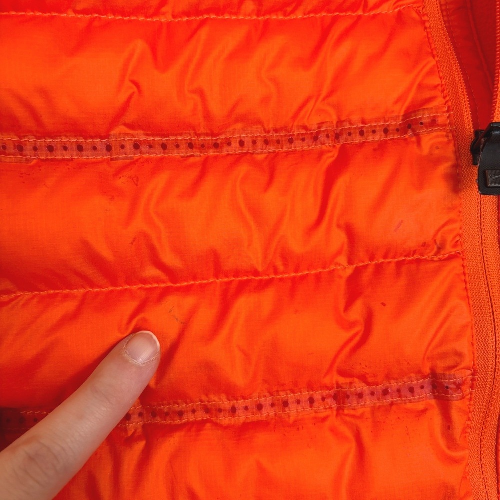 Nike Golf Aeroloft Vest Mens Medium Neon Orange Full Zip Puffer Preppy Running - Picture 3 of 11